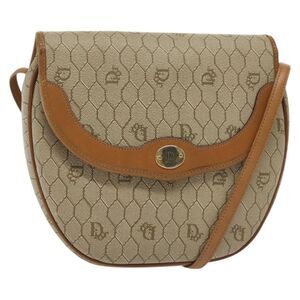 Christian Dior Vintage Honeycomb Canvas Beige Canvas Bag